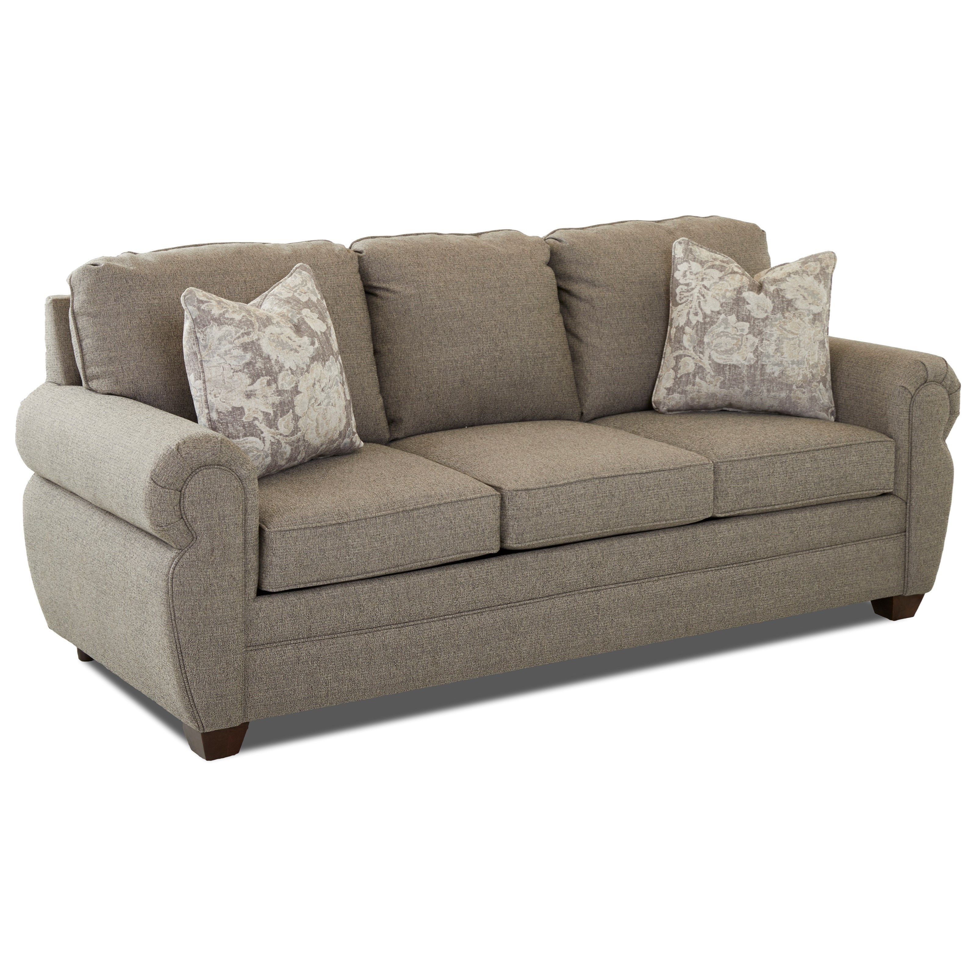 Klaussner Westbrook Rolled Arm Sleeper Sofa with Innerspring Mattress